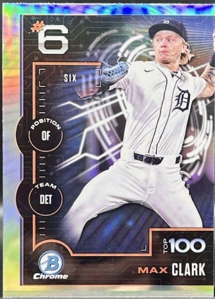 Max Clark #BTP-6 Baseball Cards 2025 Bowman Scouts Top 100