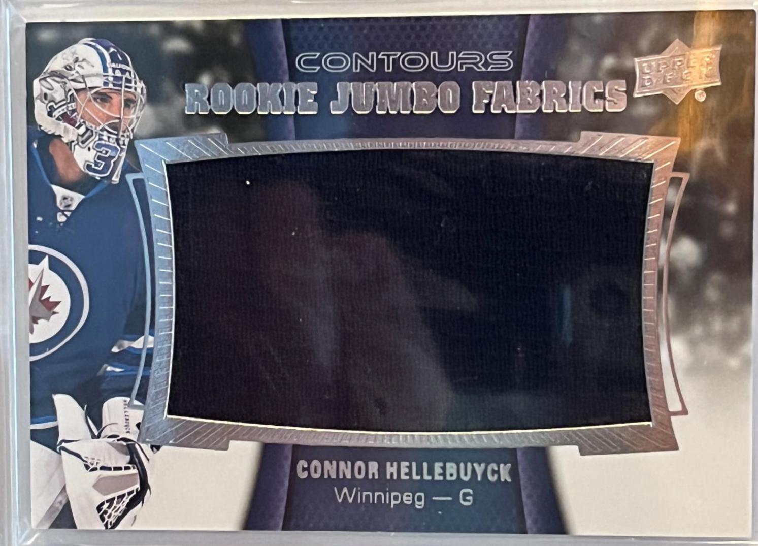Connor Hellebuyck #RJJ-CH Hockey Cards 2015 Upper Deck Contours Rookie Jumbo Fabrics