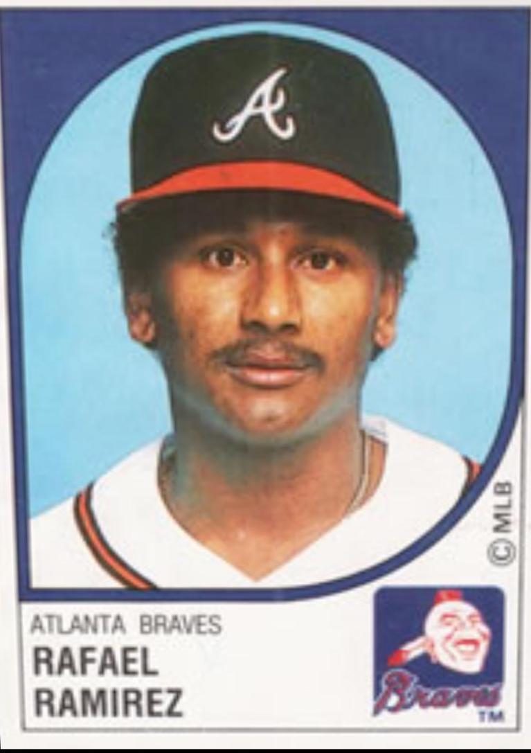 Rafael Ramirez #247 Baseball Cards 1988 Panini Stickers