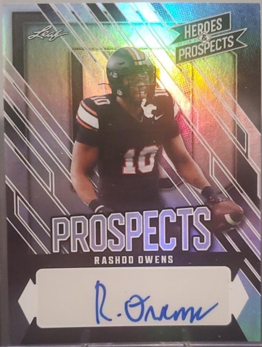 Rashod Owens #AP-RO1 2024 Leaf Heroes & Prospects Prospect Autograph Football
