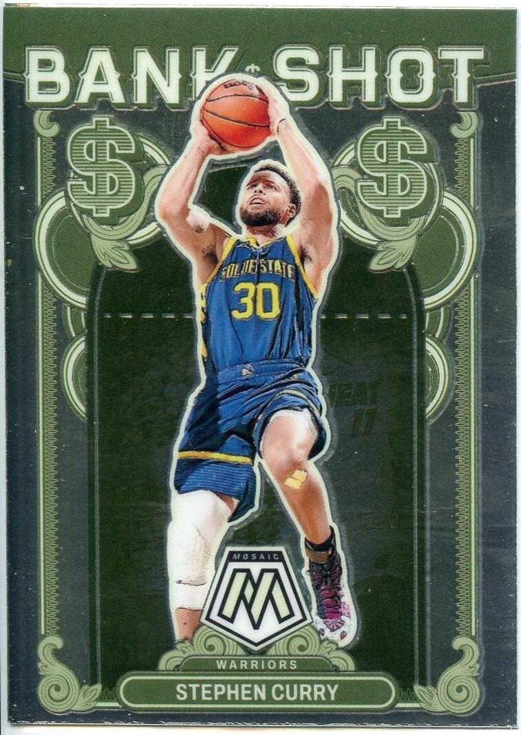 Stephen Curry #4 Basketball Cards 2023 Panini Mosaic Bank Shot
