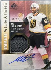 Max Pacioretty #IS-MP Hockey Cards 2021 SP Game Used Inked Sweaters Autograph