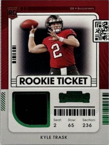 Kyle Trask #RTS-KTR Football Cards 2021 Panini Contenders Rookie Ticket Swatches