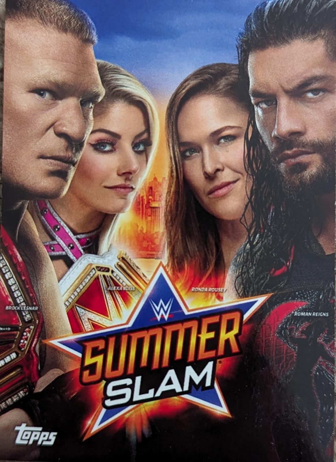 SummerSlam 2018 #SS-18 Wrestling Cards 2019 Topps WWE SummerSlam Poster Spotlight