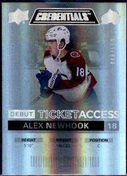 Alex Newhook #136 2021-22 Upper Deck Credentials Hockey