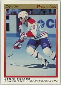 Denis Savard #103 Hockey Cards 1990 O-Pee-Chee Premier