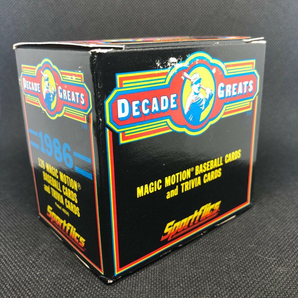 Full Set 75 Superstar + 51 Trivia Cards Baseball Cards 1986 Sportflics Decade Greats