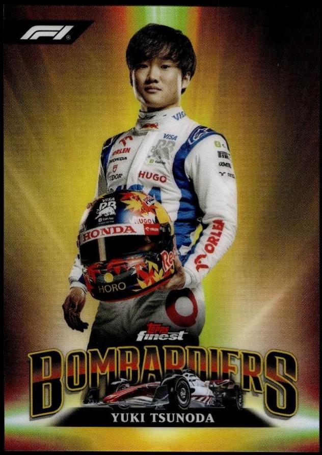 Yuki Tsunoda #BB-17 Racing Cards 2024 Topps Finest Formula 1 Bombardiers
