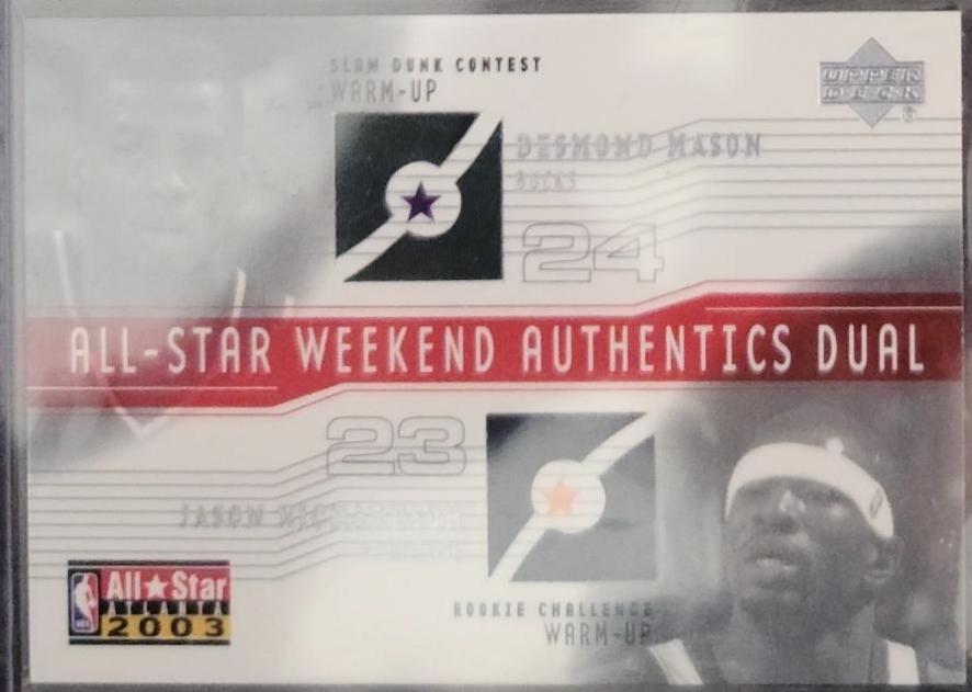 Desmond Mason/Jason Richardson #AS-DM/JR Basketball Cards 2003 Upper Deck All-Star Weekend Authentics
