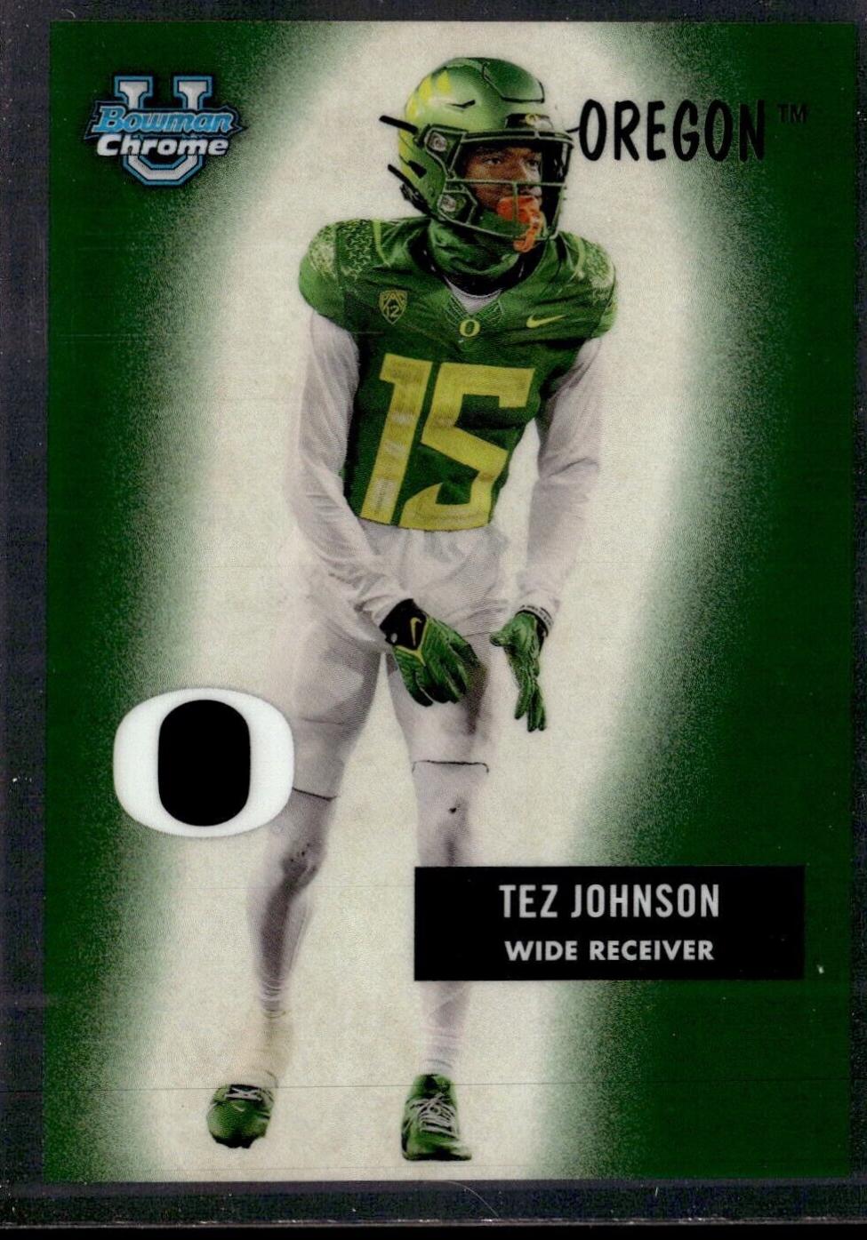 Tez Johnson #55B-17 Football Cards 2024 Bowman Chrome University 1955