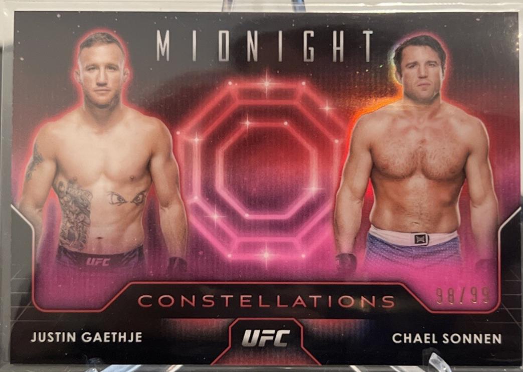 Chael Sonnen / Justin Gaethje #CO-11 Ufc Cards 2024 Topps Midnight UFC Constellations