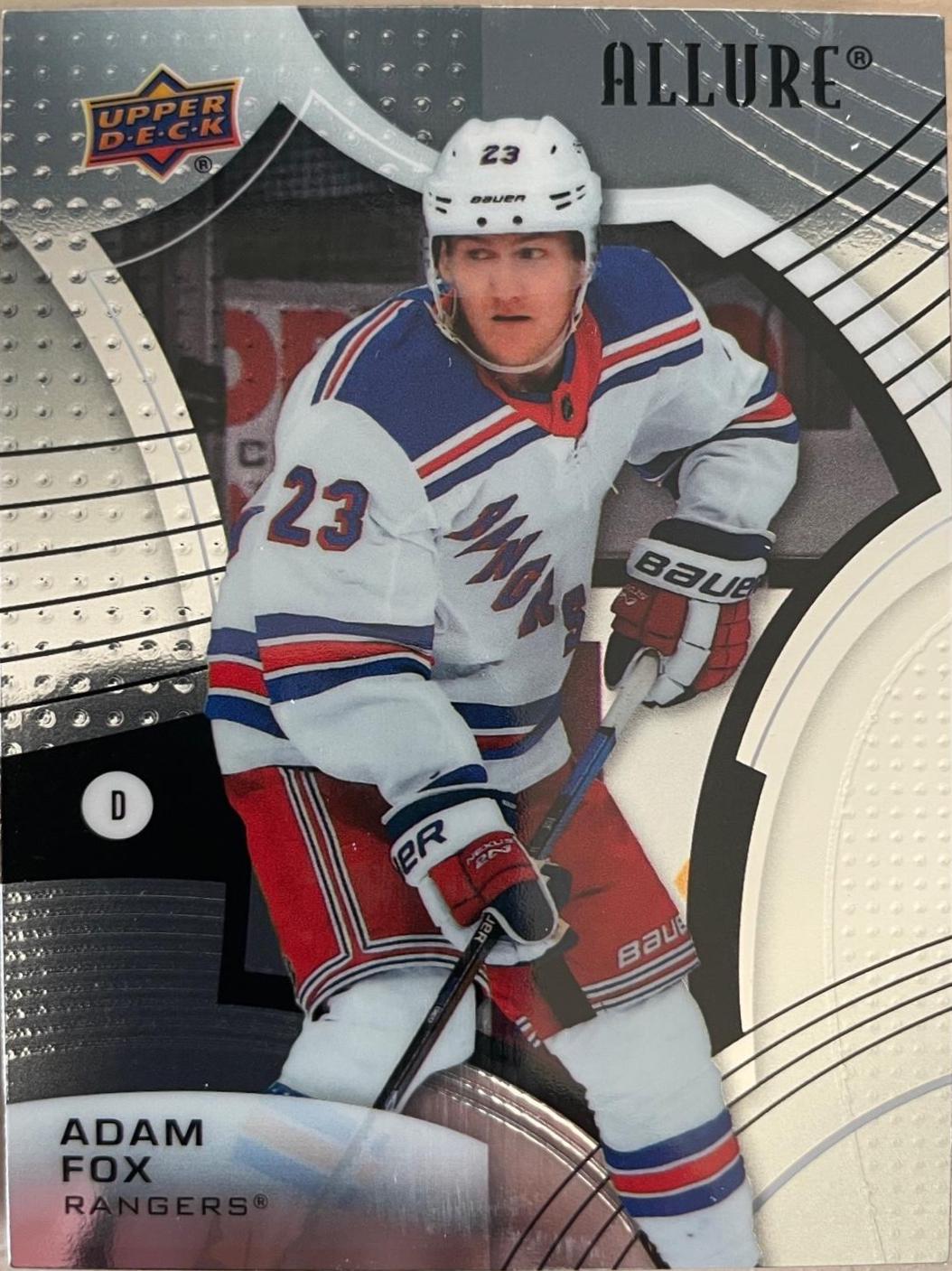 Adam Fox #5 Hockey Cards 2021 Upper Deck Allure