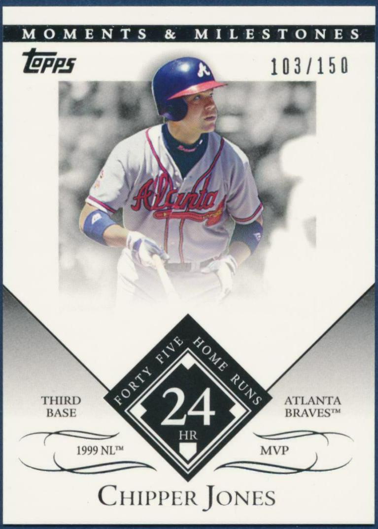 Chipper Jones #21 Baseball Cards 2007 Topps Moments & Milestones