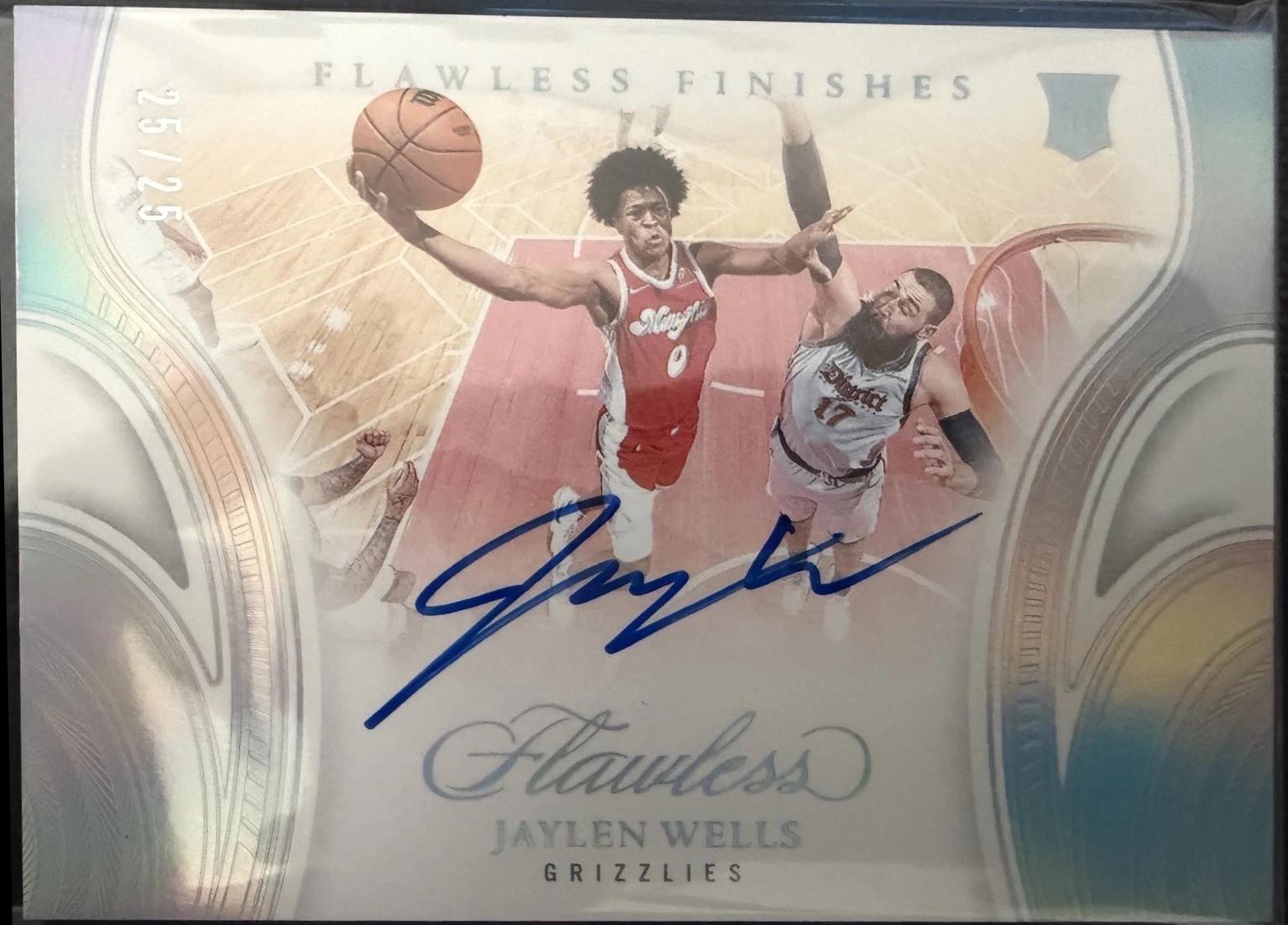 Jaylen Wells #4 2024 Panini Flawless Finishes Basketball