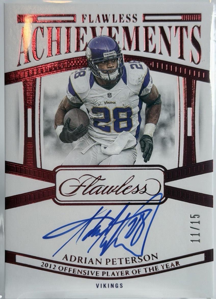 Adrian Peterson #4 2024 Panini Flawless Football Flawless Achievements