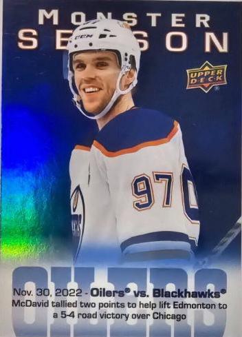Connor McDavid #MS-23 Hockey Cards 2023 Upper Deck Monster Season