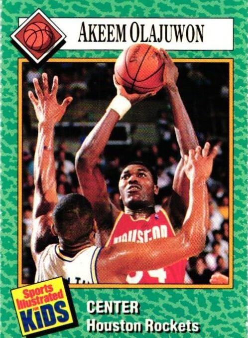Akeem Olajuwon #44 1989 Sports Illustrated For Kids Basketball