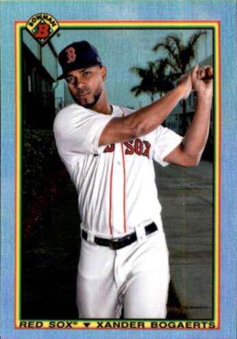 Xander Bogaerts #90BXB 2020 Bowman Chrome 1990 Baseball