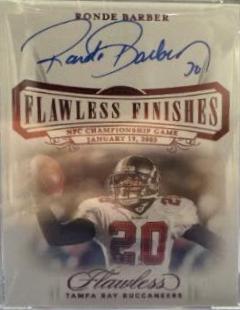 Ronde Barber #FF-RBA Football Cards 2020 Panini Flawless Finishes
