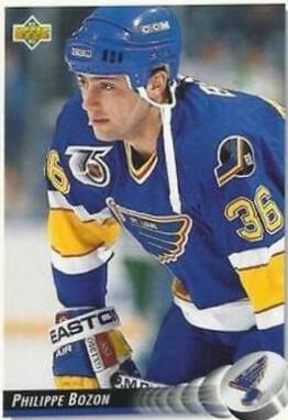 Philippe Bozon #283 Hockey Cards 1992 Upper Deck