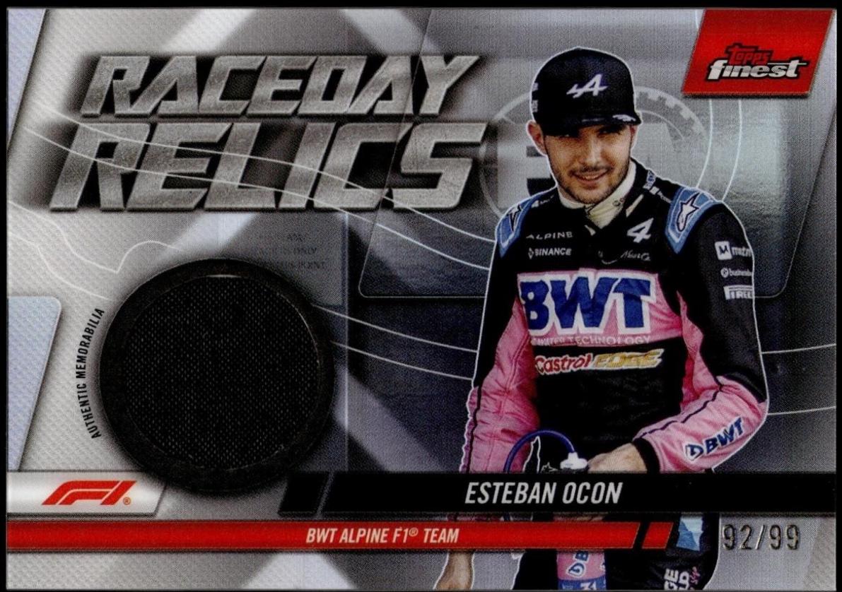 Esteban Ocon #RDR-OCO Racing Cards 2024 Topps Finest Formula 1 Raceday Relic