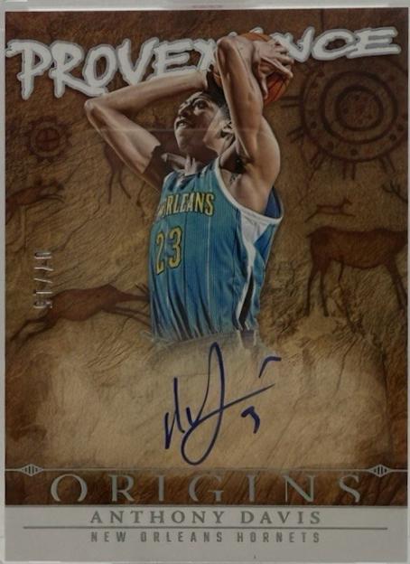 Anthony Davis #2 Basketball Cards 2024 Panini Origins Provenance Autograph