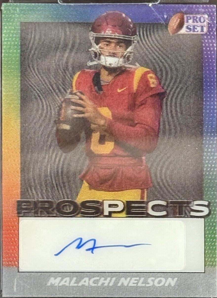 Malachi Nelson #PR-MN1 2024 Pro Set Metal Prospects Lenticular Football