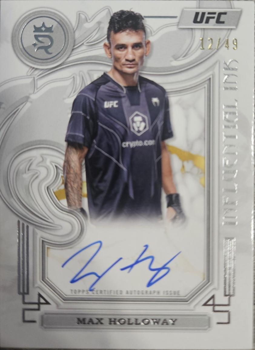 Max Holloway #IIA-MHY Ufc Cards 2024 Topps Royalty UFC Influential Ink