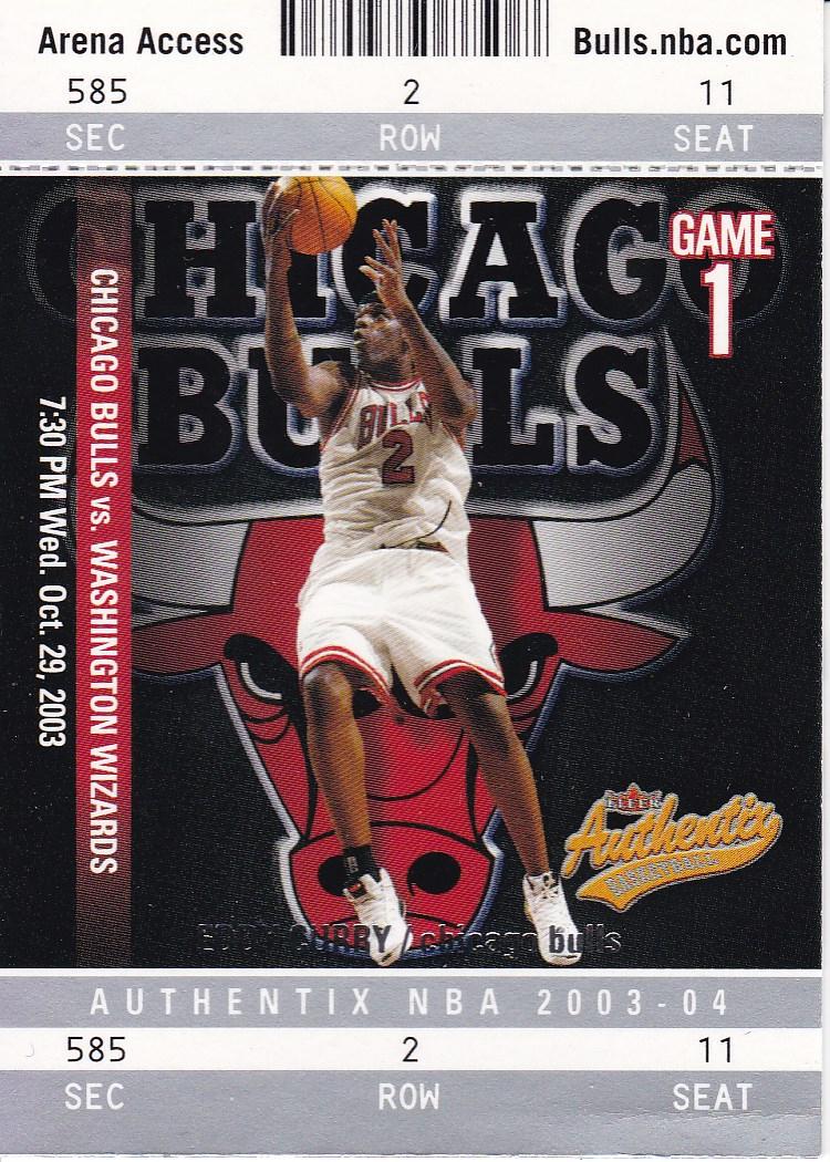 Eddy Curry #41 Basketball Cards 2003 Fleer Authentix