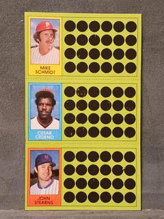 Mike Schmidt, Caesar Cedeno, John Stearns #60, 77, 96