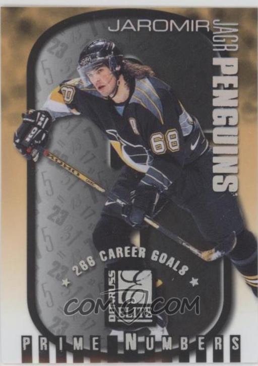 Jaromir Jagr #6C 1997 Donruss Elite Prime Numbers Hockey
