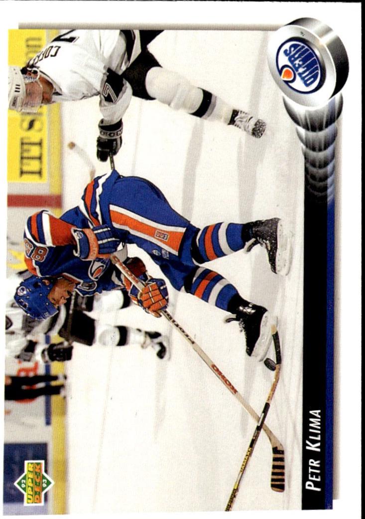 Petr Klima #551 Hockey Cards 1992 Upper Deck