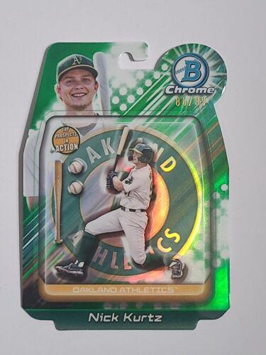 Nick Kurtz [Green Refractor] #BIA-3 Prices | 2024 Bowman Draft In
