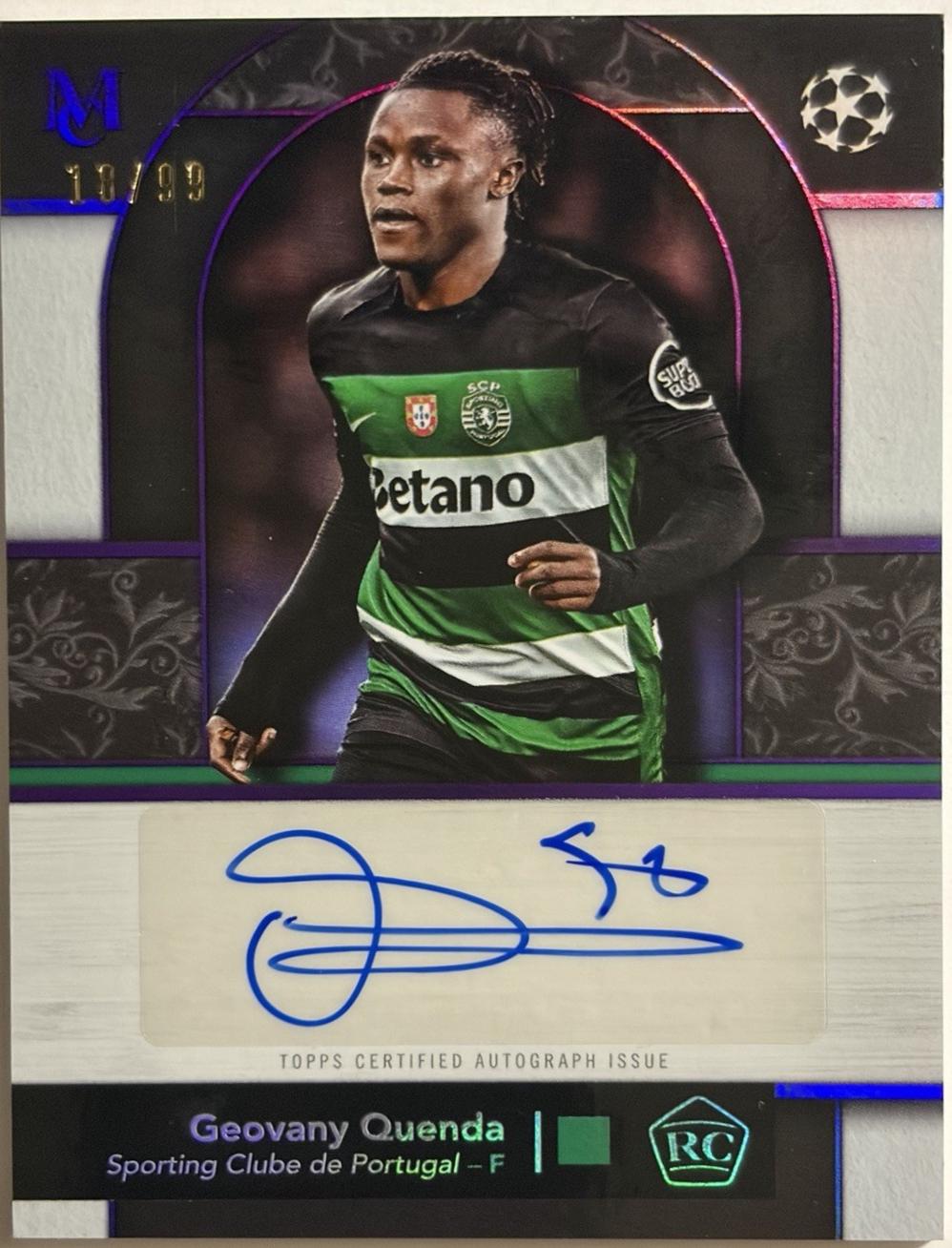 Geovany Quenda #MRA-GQ 2024 Topps Museum UEFA Rookie Autograph