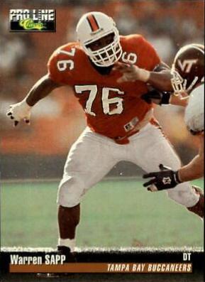 Warren Sapp #105 1995 Pro Line Football
