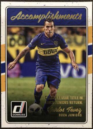 Carlos Tevez #7 Soccer Cards 2016 Panini Donruss Accomplishments