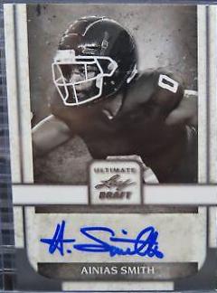 Ainias Smith #PA-AS3 Football Cards 2022 Leaf Ultimate Draft Portrait Autographs