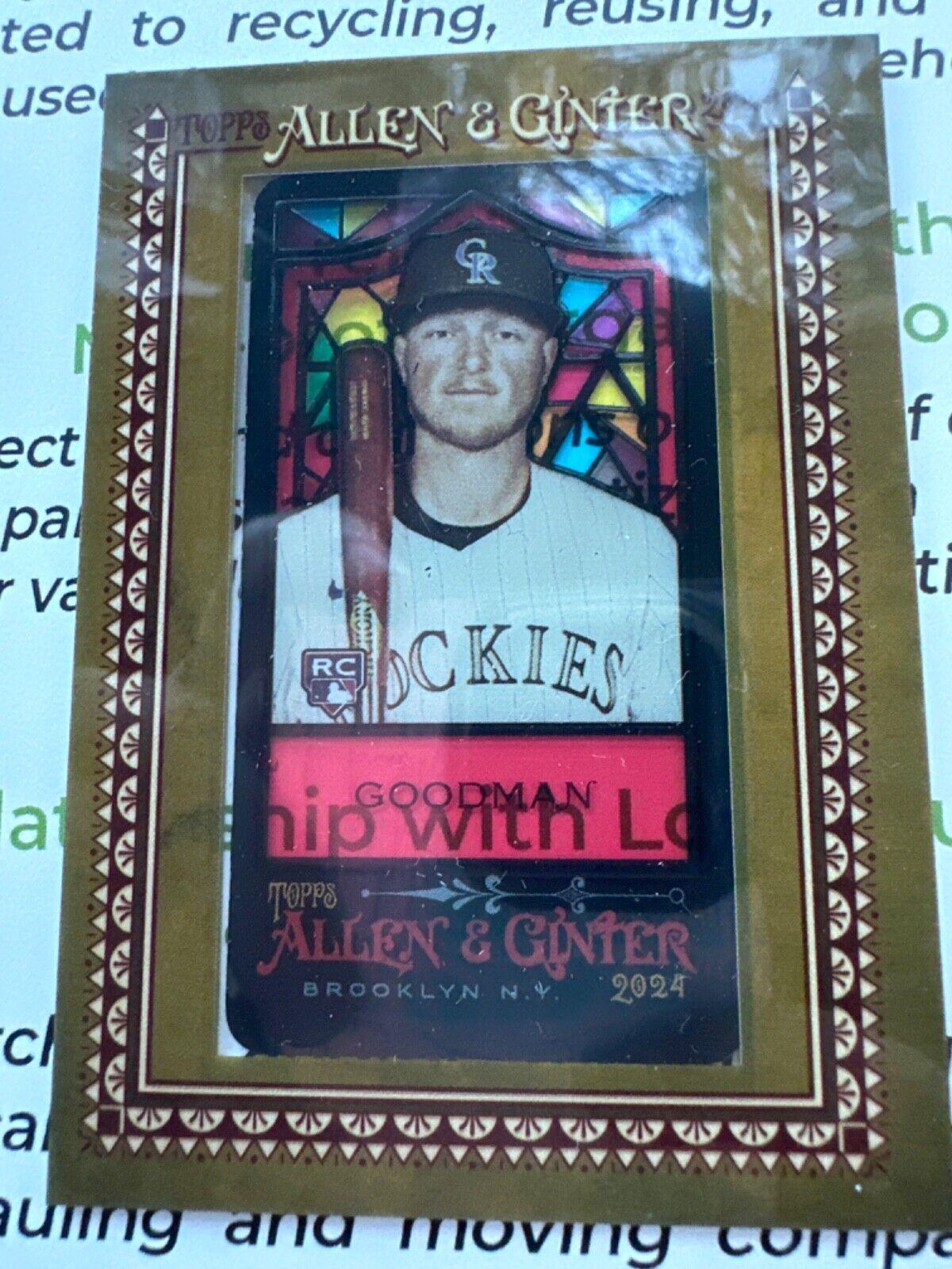 Hunter Goodman #3 Baseball Cards 2024 Topps Allen & Ginter Stained Glass Mini