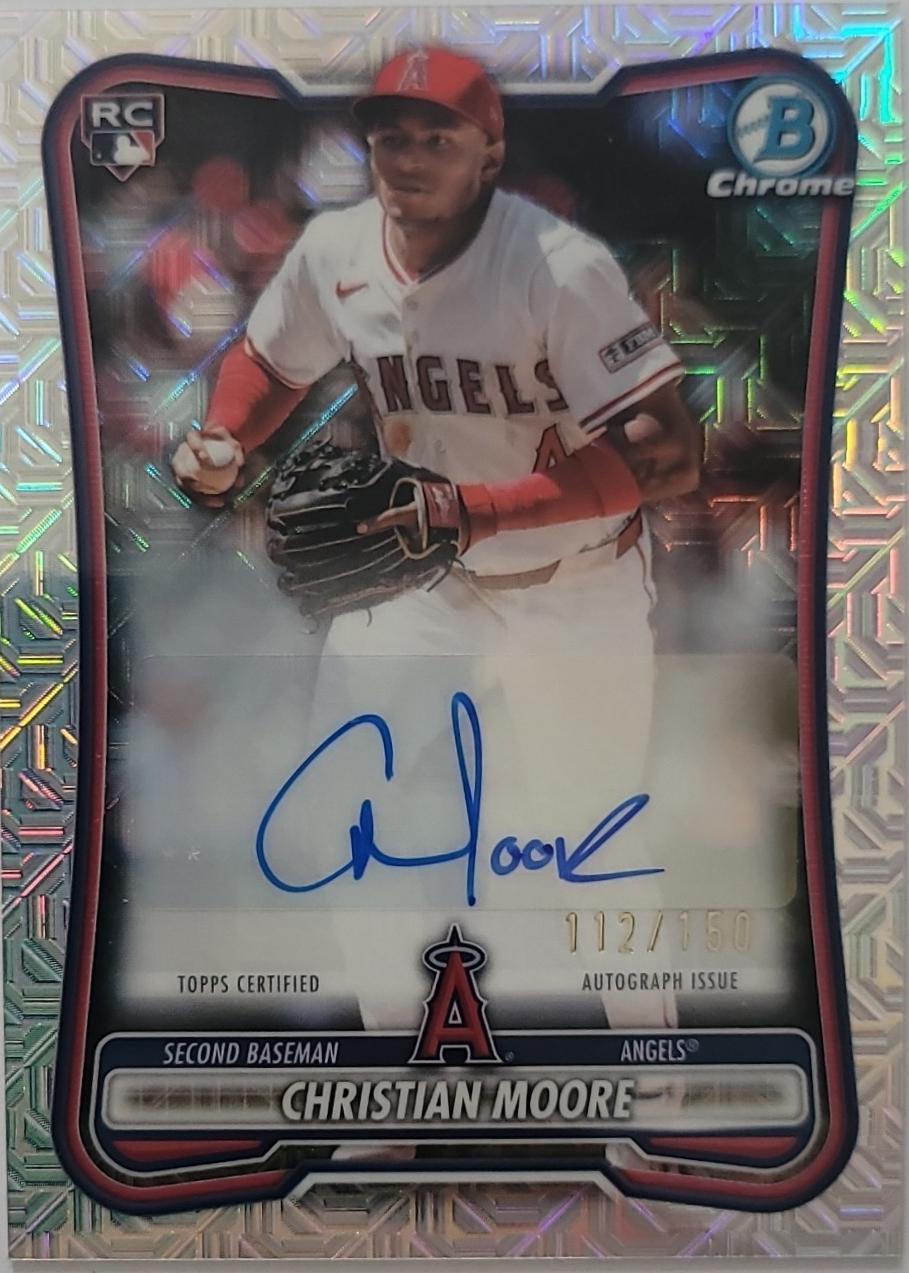 Christian Moore #RMA-CM 2026 Bowman Rookie Mega Autograph Baseball