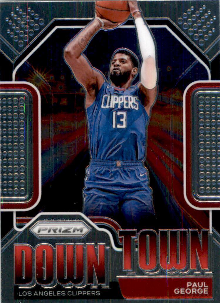 Paul George #3 Basketball Cards 2020 Panini Prizm Downtown Bound