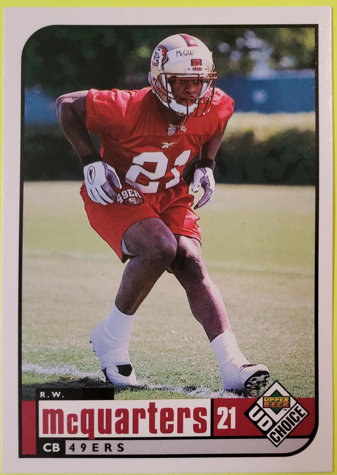 R. W. McQuarters #8 Football Cards 1998 Upper Deck UD Choice