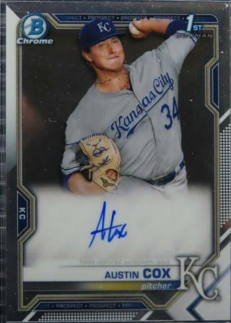Austin Cox #CPA-AC Baseball Cards 2021 Bowman Chrome Prospect Autographs