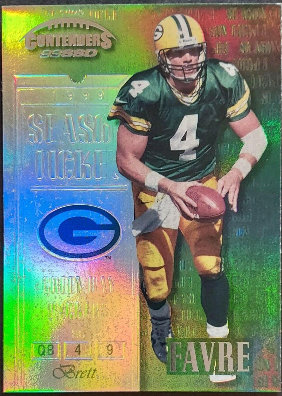Brett Favre #8 Football Cards 1999 Playoff Contenders