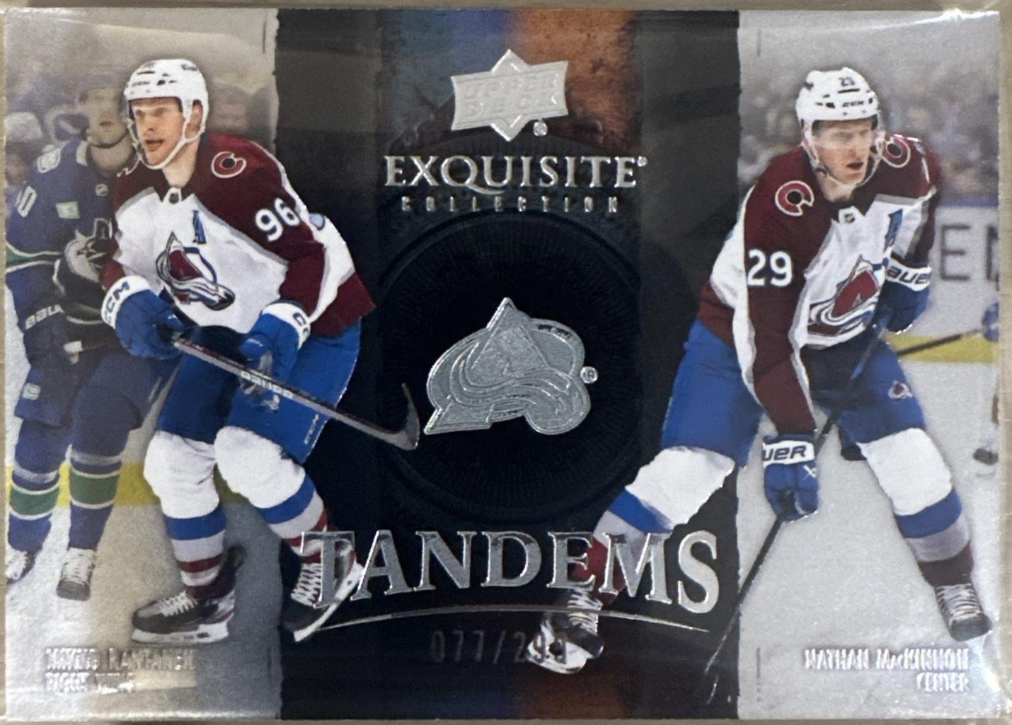 Mikko Rantanen / Nathan MacKinnon #ET-MR Hockey Cards 2024 Upper Deck Black Diamond Exquisite Collection Tandem