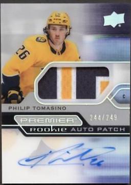 Philip Tomasino #AR-PT Hockey Cards 2021 Upper Deck Premier Acetate Rookie Auto Patch