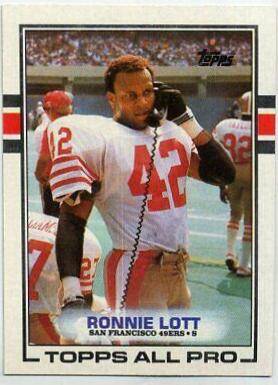 Ronnie Lott #9 Football Cards 1989 Topps