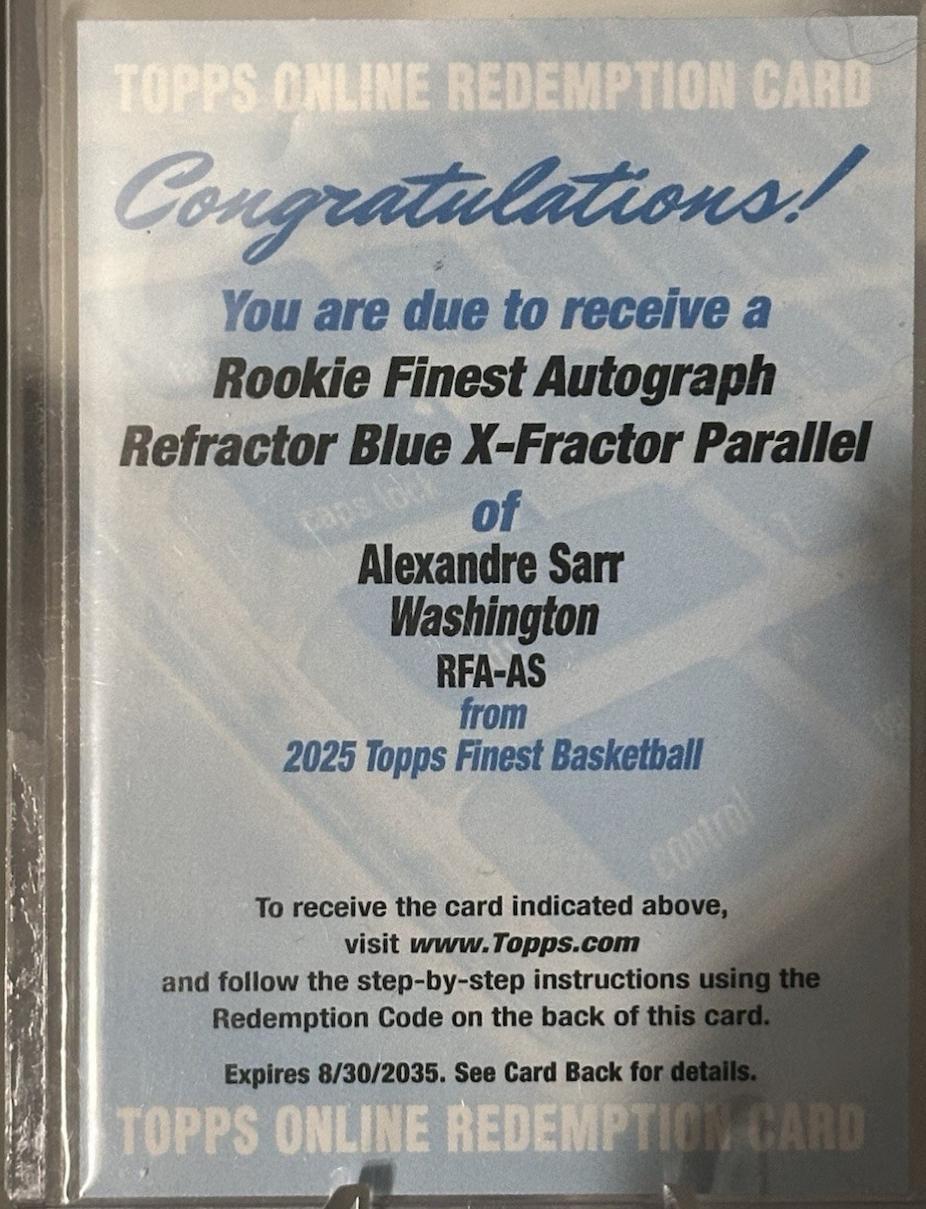 Alexandre Sarr [Blue X-Fractor] #RFA-AS