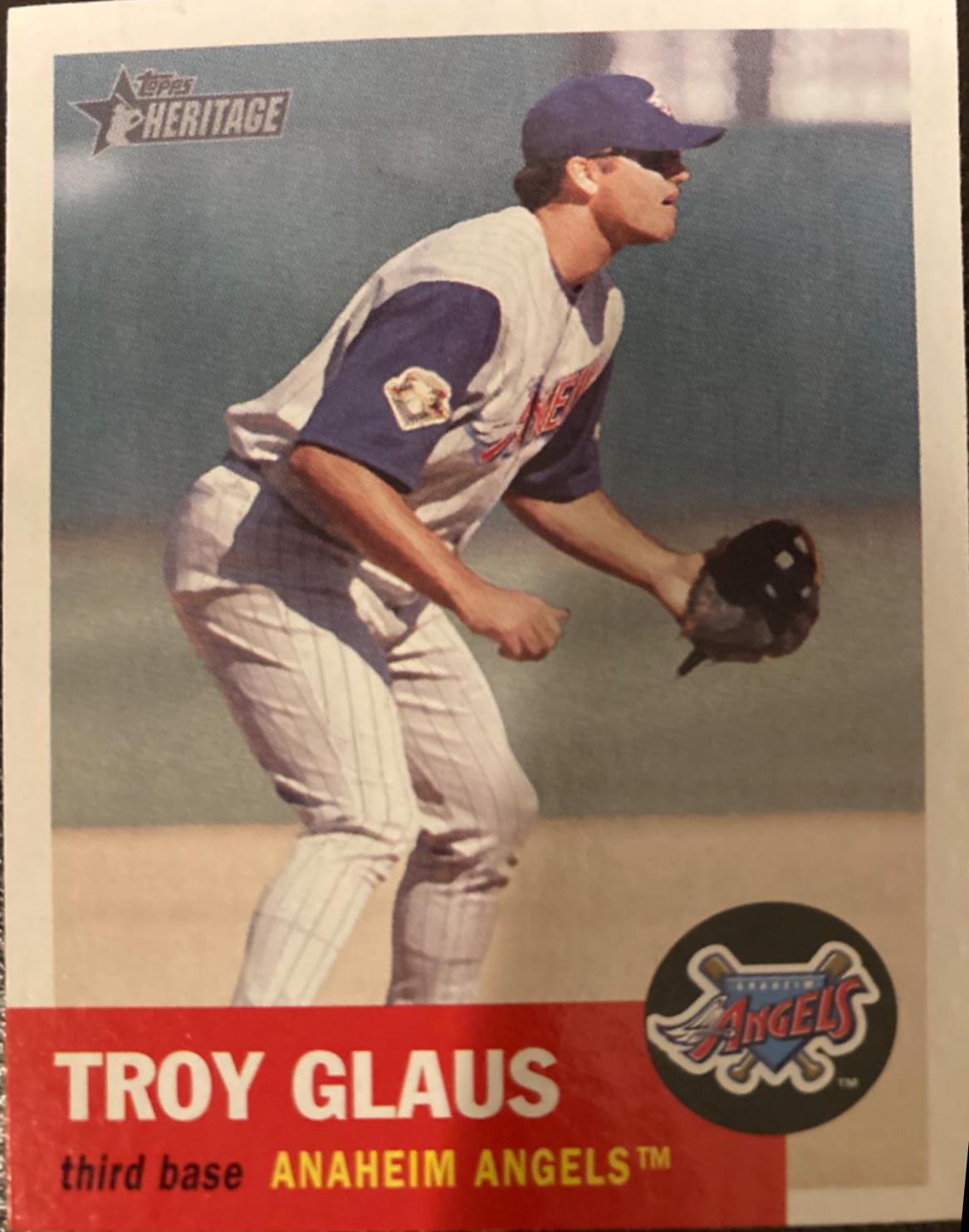Troy Glaus #42 Baseball Cards 2002 Topps Heritage