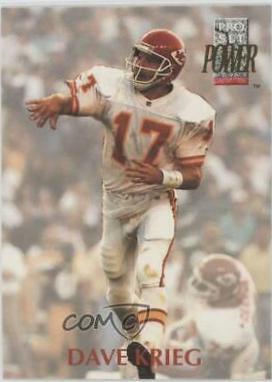 Dave Krieg #17 Football Cards 1992 Pro Set Power