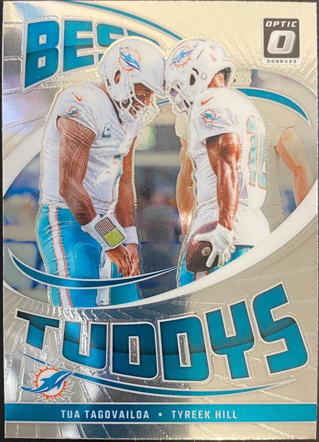 Tua Tagovailoa / Tyreek Hill #1 Football Cards 2024 Panini Donruss Optic Best Tuddys